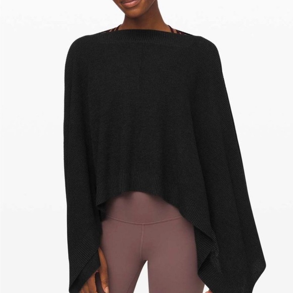 Lululemon Dark Grey Shawl / Poncho Wrap One Size - Picture 2 of 10